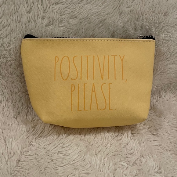 🌼HP🌼 Rae Dunn POSITIVITY PLEASE Cosmetic Pouch - Picture 2 of 5